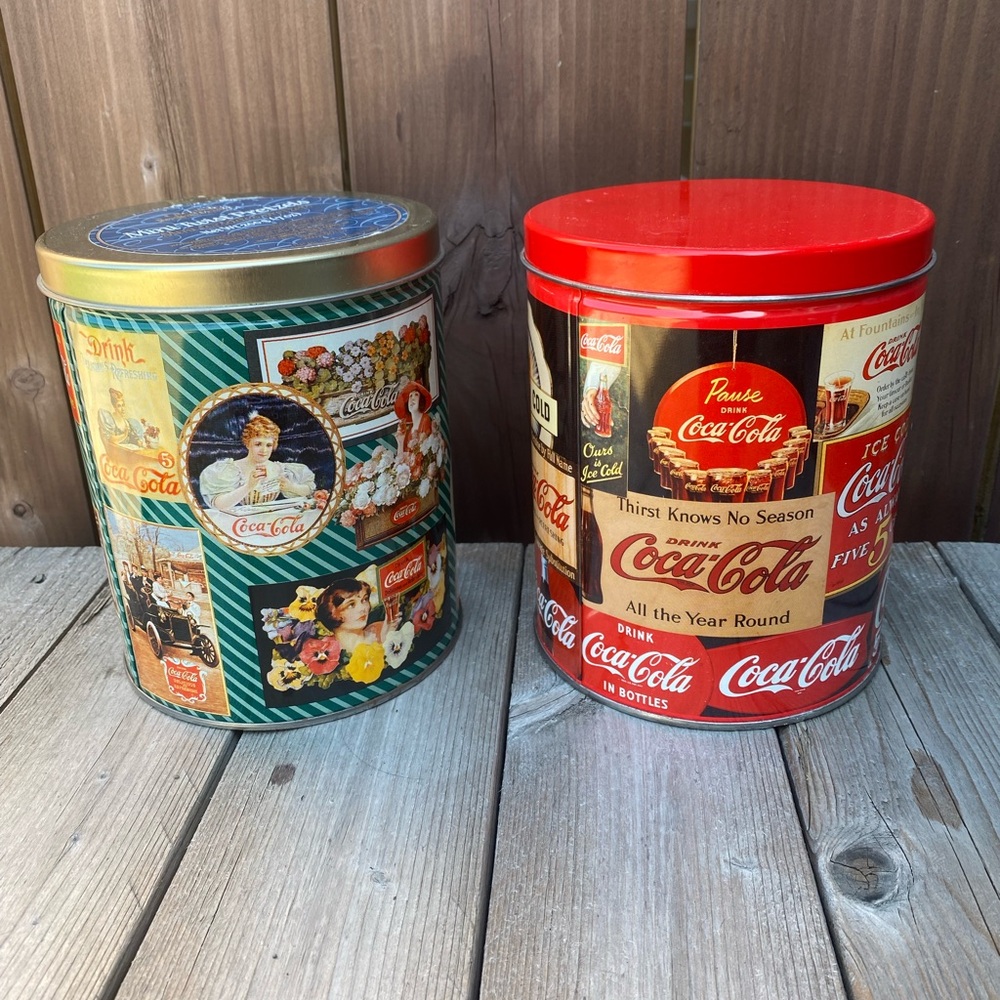2 Coca Cola tins Vintage